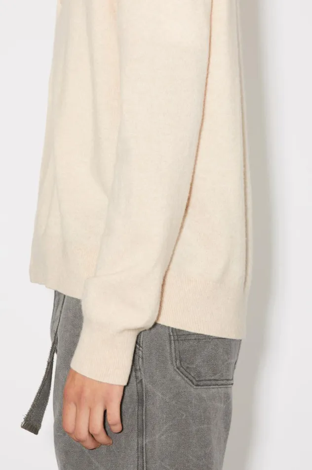 Acne Studios Vneck Cardigan Oatmeal Melange Women Knitwear