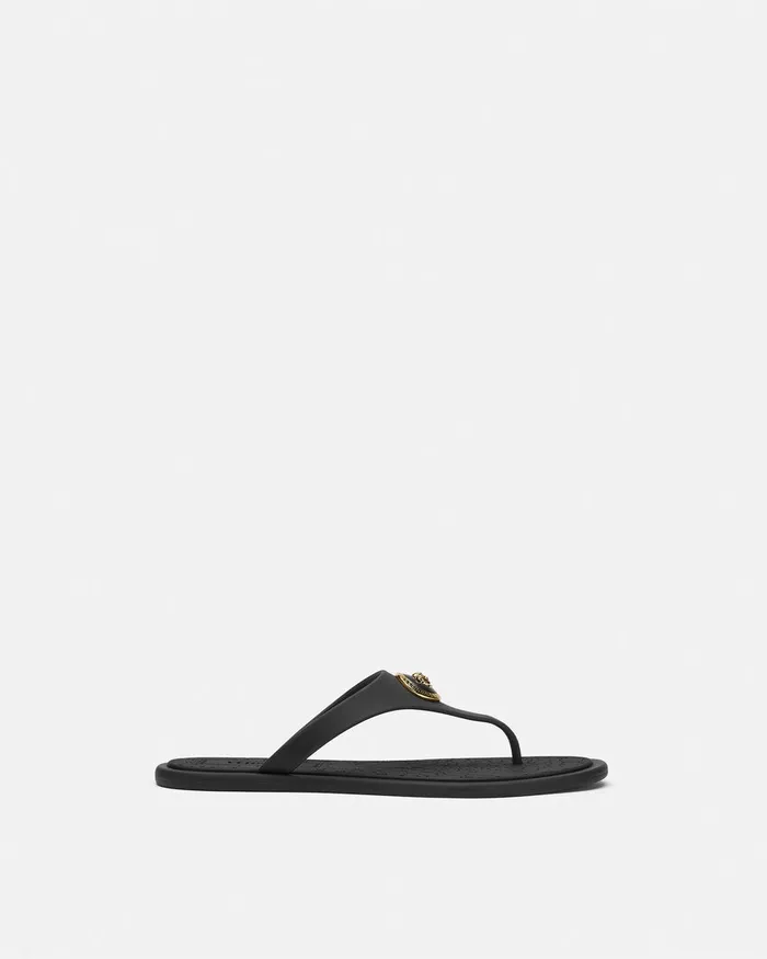 Alia Women Versace Alia Flat Rubber Sandals Blackgold
