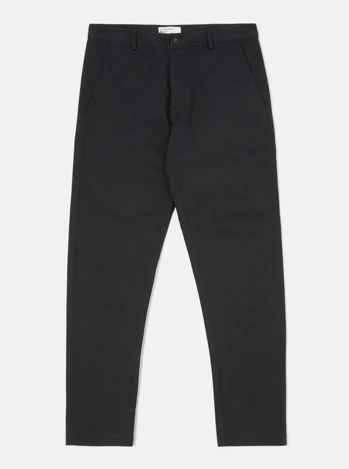 Aston Pant In Black Twill Men Universal Works Suiting