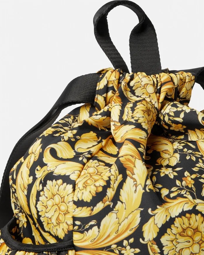 Bags and Accessories Kids Versace Barocco Drawstring Backpack Black