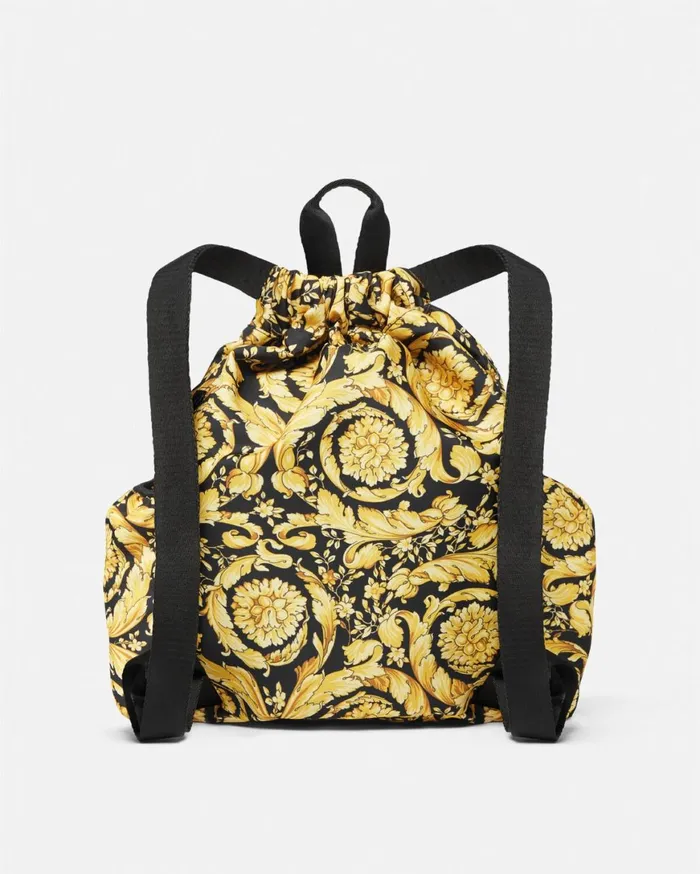 Bags and Accessories Kids Versace Barocco Drawstring Backpack Black