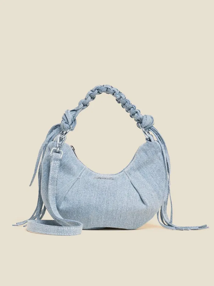 Bags WomenMen Holzweiler Cocoon Denim Micro Bag Lt Blue Mix