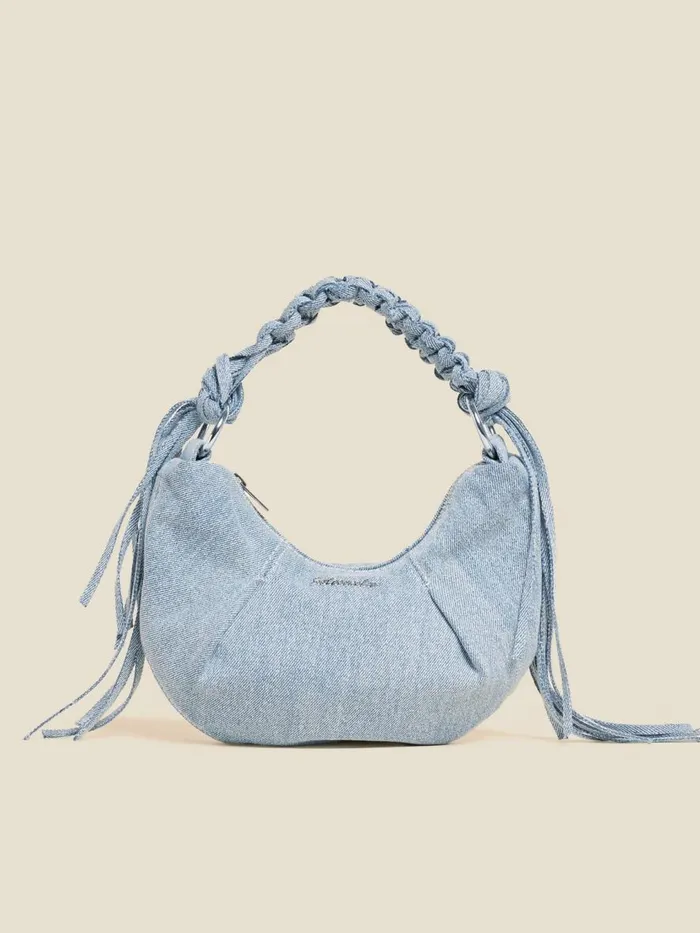 Bags WomenMen Holzweiler Cocoon Denim Micro Bag Lt Blue Mix