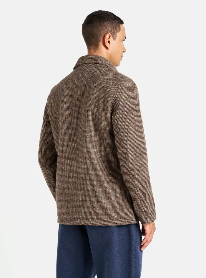 Bakers Jacket In Brown Harris Tweed Plaid Men Universal Works Coats and Outerwear