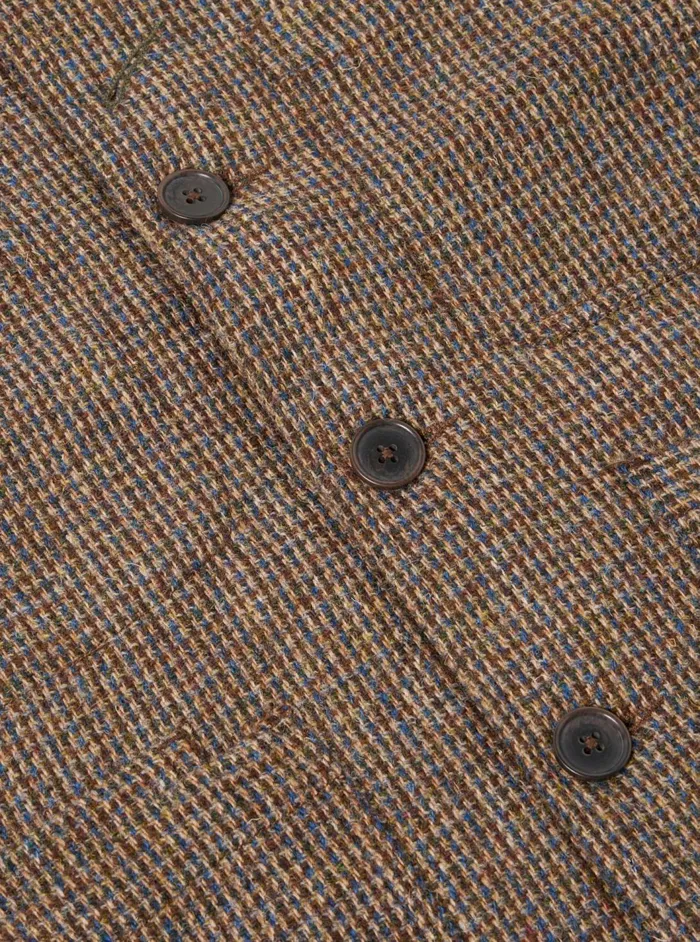 Bakers Jacket In Brown Harris Tweed Plaid Men Universal Works Coats and Outerwear