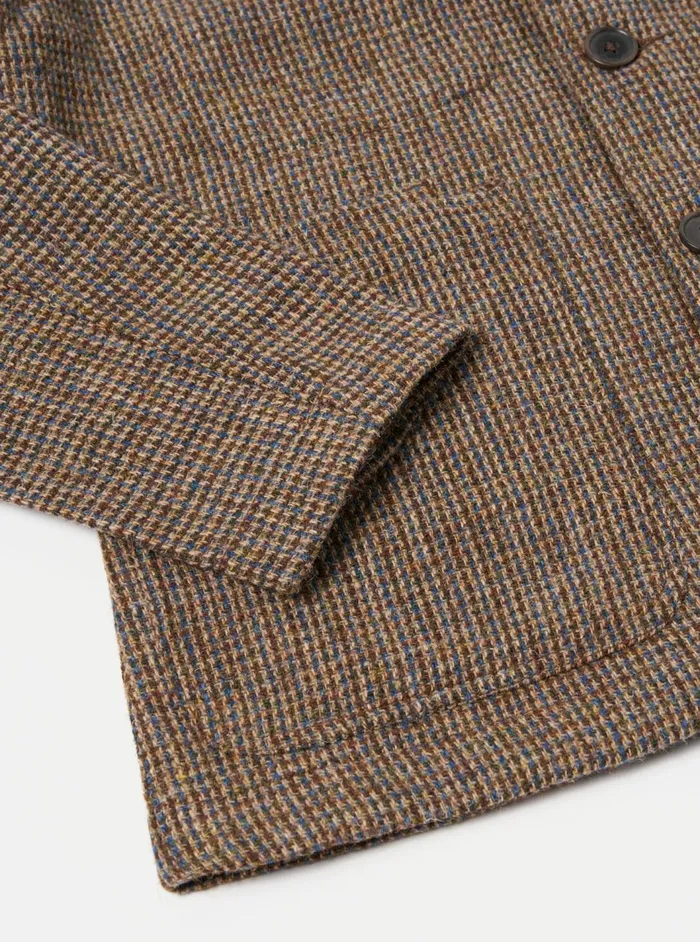 Bakers Jacket In Brown Harris Tweed Plaid Men Universal Works Coats and Outerwear