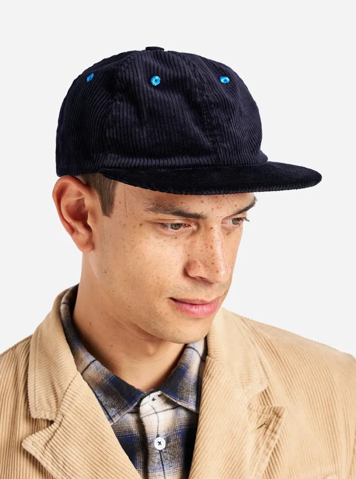 Baseball Hat In Navy Brisbane Cord Men Universal Works Hats