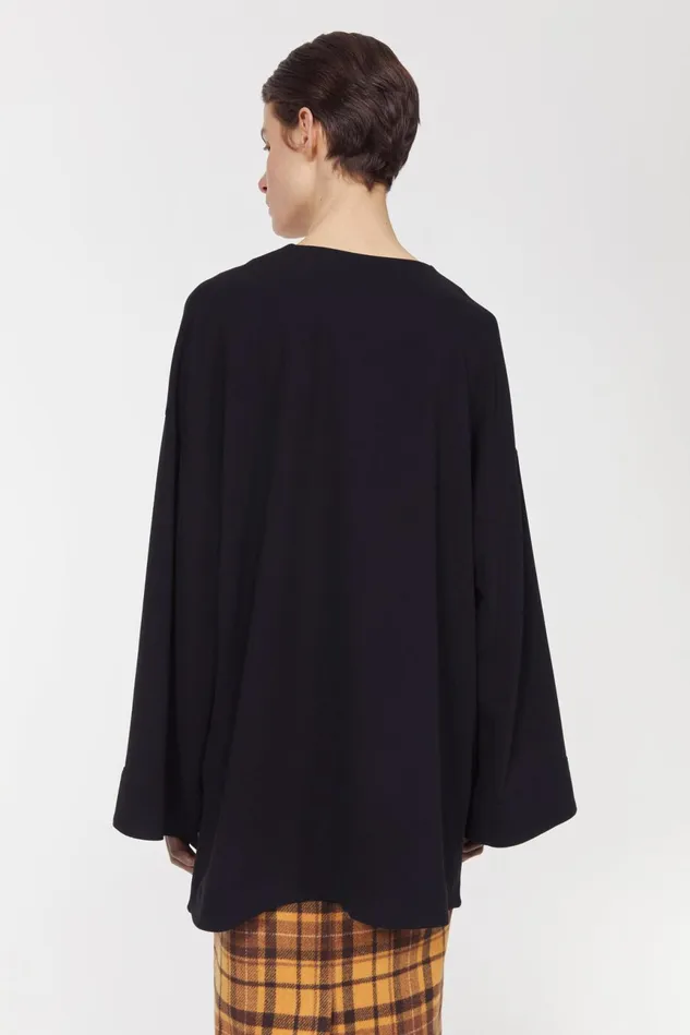 Beale Drape Top Black Women Rodebjer Blazers