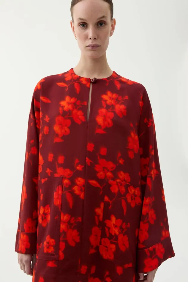 Beale Patchwork Blouse Burnt Umber Women Rodebjer Blazers