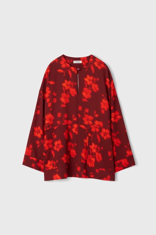 Beale Patchwork Blouse Burnt Umber Women Rodebjer Blazers