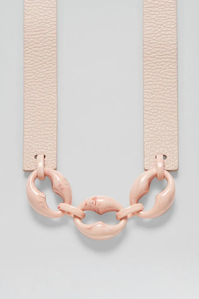 Belts RESIN CHUNKY TRIM BELT 25 CHALKPINK Scanlan Theodore Women Belts RESIN CHUNKY TRIM BELT 25 CHALKPINK Scanlan Theodore Women