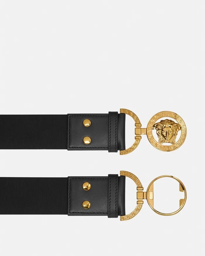 Belts Women Versace Medusa 03995 Belt 4 Cm Blackgold