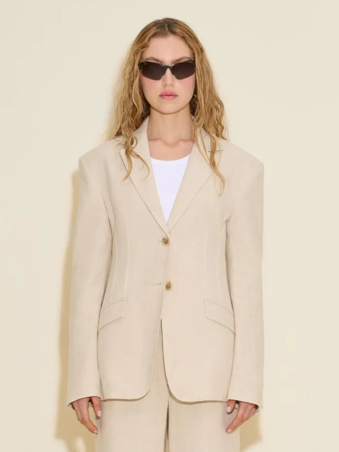 Blazers Women Holzweiler Cygnet Linen Blazer Ecru