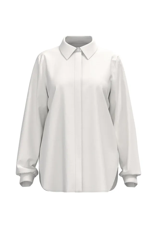Blouses Women FYNCHHATTON Guelle Made Of Cotton With A Hoop Collar Whiteblack