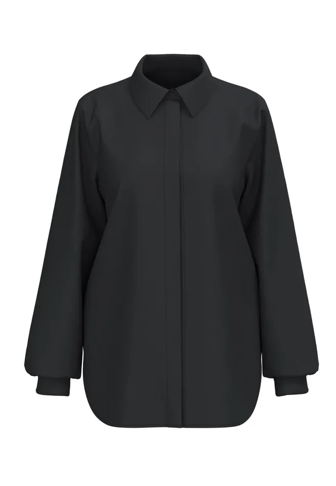 Blouses Women FYNCHHATTON Guelle Made Of Cotton With A Hoop Collar Whiteblack