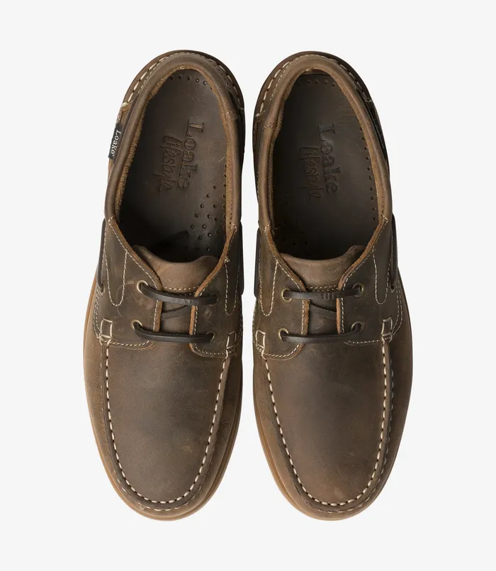 Boat Shoes Loake Men Lymington Brown Oiled Nubuck Boat Shoes Loake Men Lymington Brown Oiled Nubuck