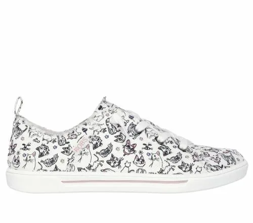 BOBS B Cute 20 8211 Glam Kitty White Multi Women SKECHERS SlipOn