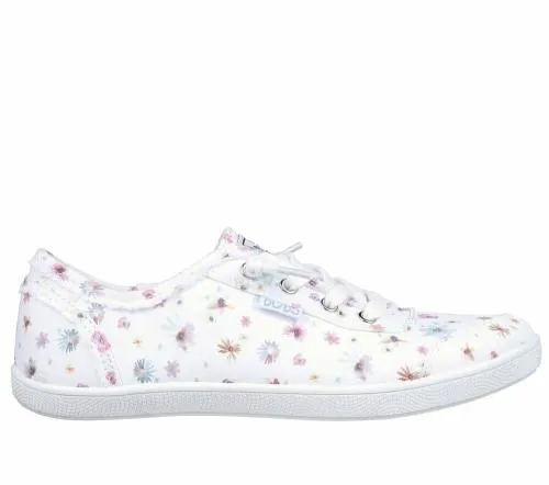 BOBS B Cute 8211 Painted Petals White Multi Women SKECHERS SlipOn