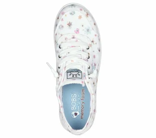 BOBS B Cute 8211 Painted Petals White Multi Women SKECHERS SlipOn