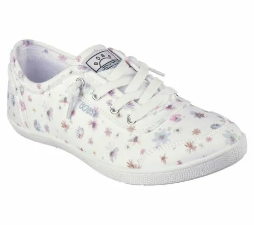 BOBS B Cute 8211 Painted Petals White Multi Women SKECHERS SlipOn