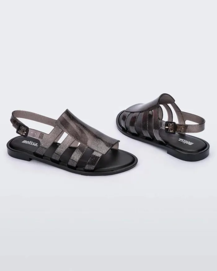 Boemia Glitter Black Women Melissa Sandals