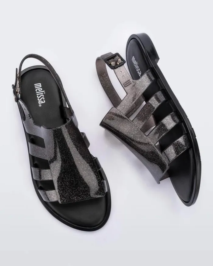 Boemia Glitter Black Women Melissa Sandals