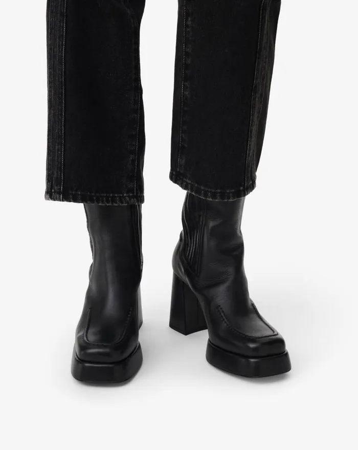 Boots Women IRO DONA LEATHER PLATFORM ANKLE BOOTS