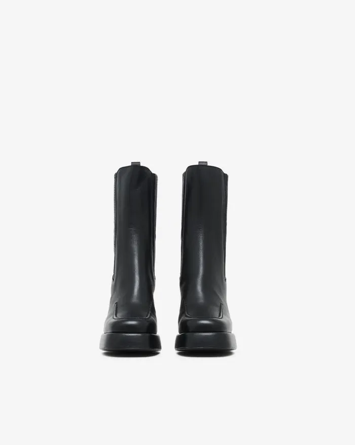 Boots Women IRO DONA LEATHER PLATFORM ANKLE BOOTS