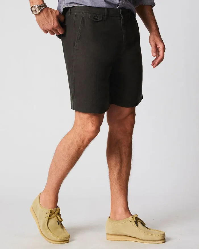 Bottoms Men Billy Reid Linen Moore Short Steel Grey