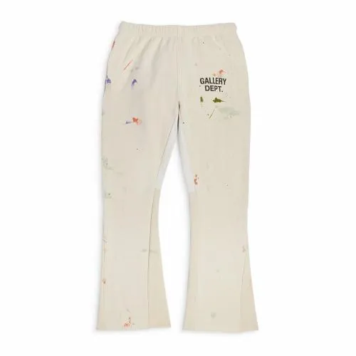 Bottoms WomenMen Gallery Dept GD PAINTED FLARE SWEATPANT White