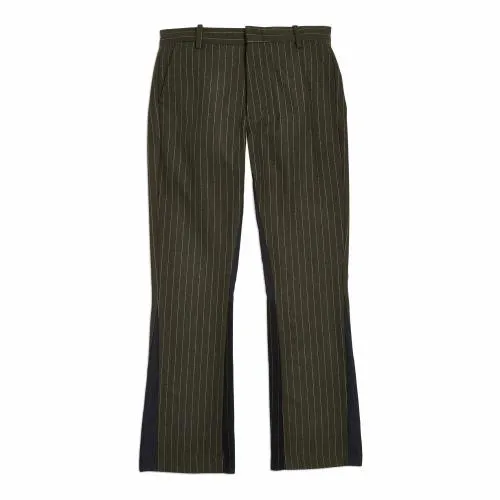 Bottoms WomenMen Gallery Dept PINSTRIPE DRESS PANT FLARE Dark Green