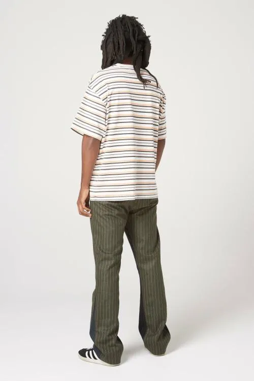Bottoms WomenMen Gallery Dept PINSTRIPE DRESS PANT FLARE Dark Green