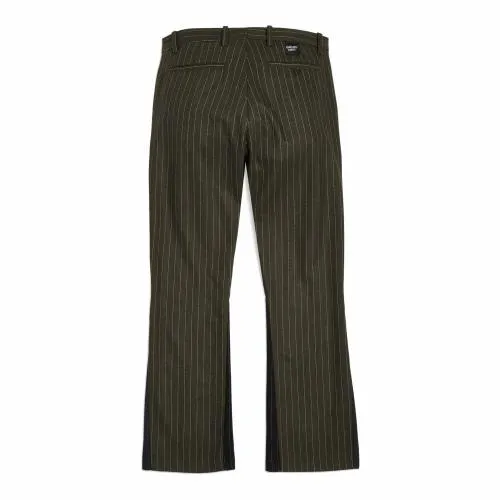 Bottoms WomenMen Gallery Dept PINSTRIPE DRESS PANT FLARE Dark Green