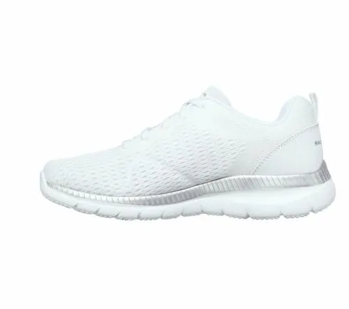 Bountiful 8211 Quick Path White Silver Women SKECHERS Lace Up Bountiful 8211 Quick Path White Silver Women SKECHERS Lace Up