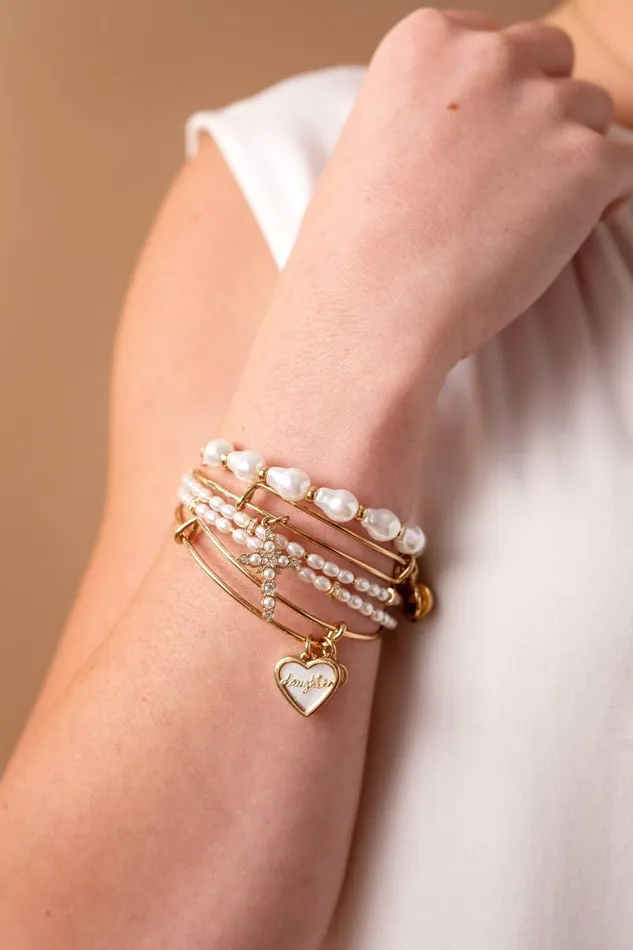 Bracelets Women Alex And Ani Daughter Mother Of Pearl Bangle Gold