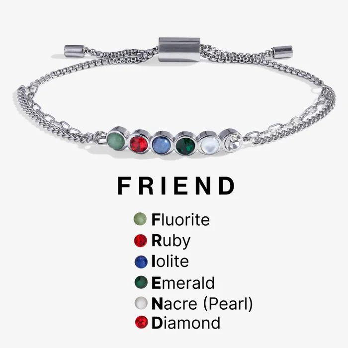 Bracelets Women Alex And Ani Hidden Message 039Friend039 Acrostic Bolo Stainless Steel Silver