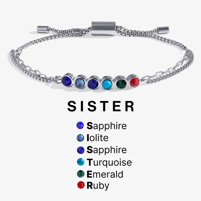 Bracelets Women Alex And Ani Hidden Message 039Sister039 Acrostic Bolo Stainless Steel Gold