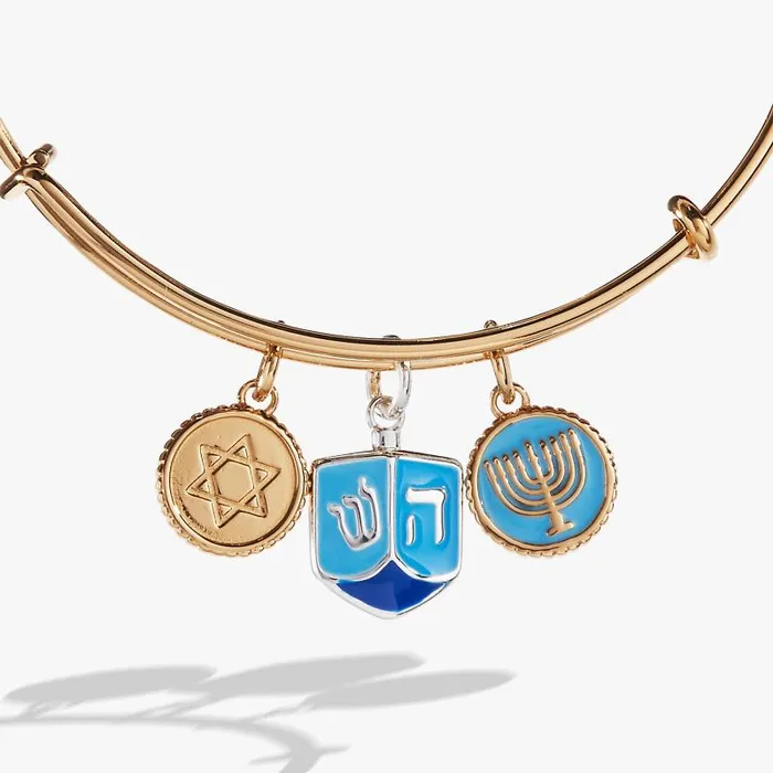 Bracelets Women Alex And Ani Holiday Dreidel Bangle Gold