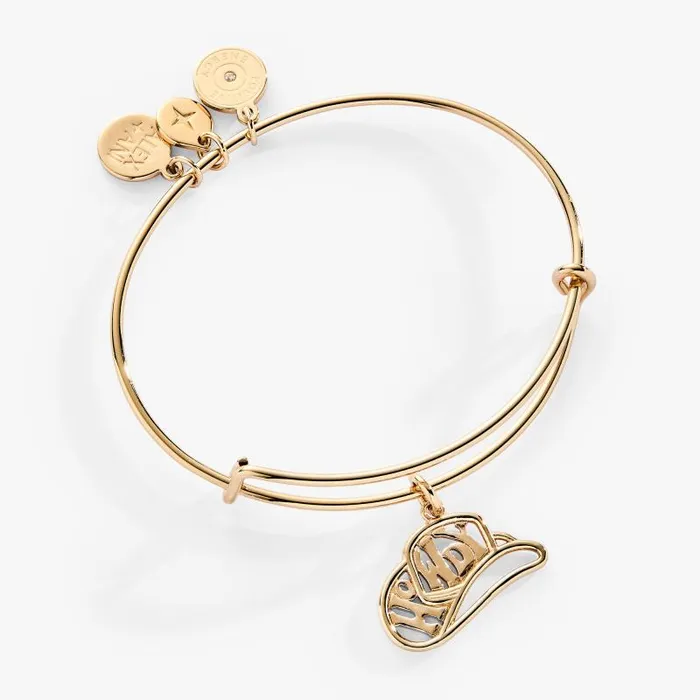 Bracelets Women Alex And Ani Howdy Charm Bangle Gold