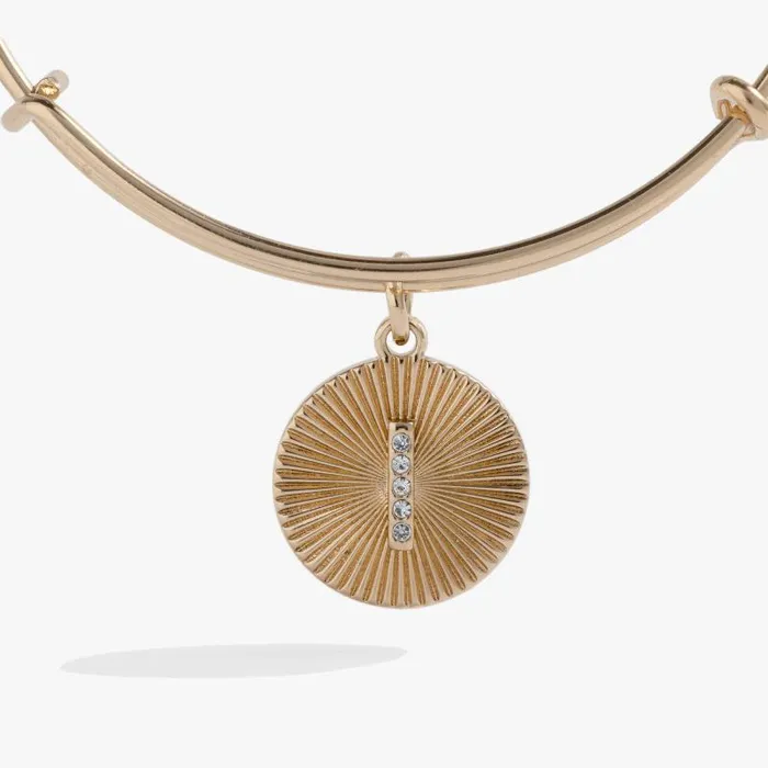 Bracelets Women Alex And Ani Initial I Pave Starburst Texture Bangle Gold