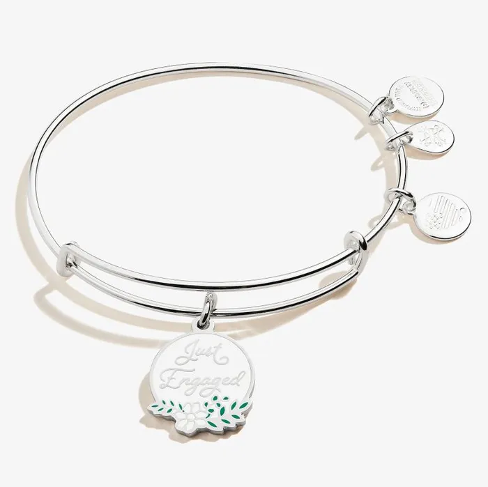 Bracelets Women Alex And Ani Just Engaged039 Charm Bangle Gold