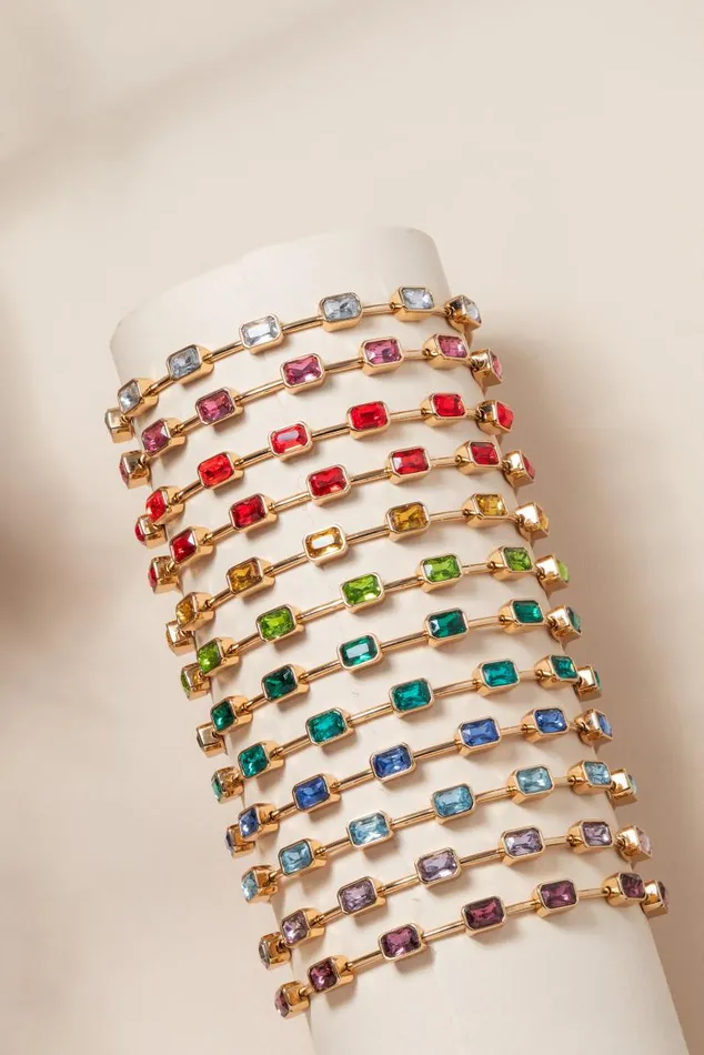 Bracelets Women Alex And Ani October Birthstone Emerald Cut Bangle Gold