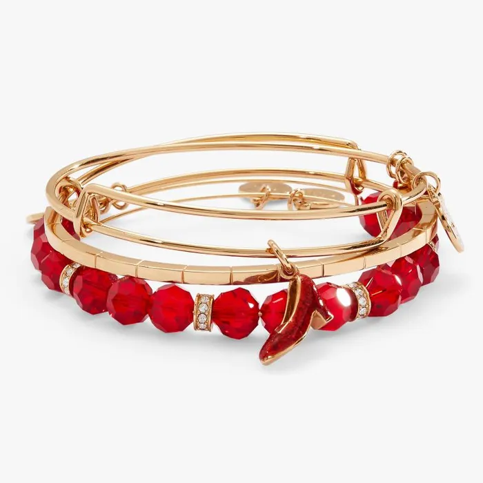 Bracelets Women Alex And Ani Wizard Of Oz Dorothy Set Of 3 Bangles Gold