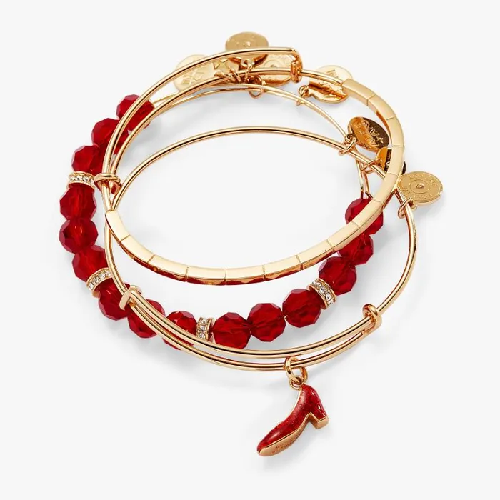Bracelets Women Alex And Ani Wizard Of Oz Dorothy Set Of 3 Bangles Gold
