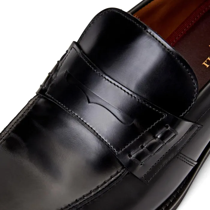 Bruno Magli Carter Casual Loafer Black Leather Men Loafers and Slipons