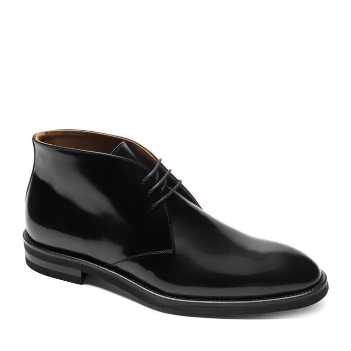 Bruno Magli Claudio Leather ChukkaBlack Men Boots
