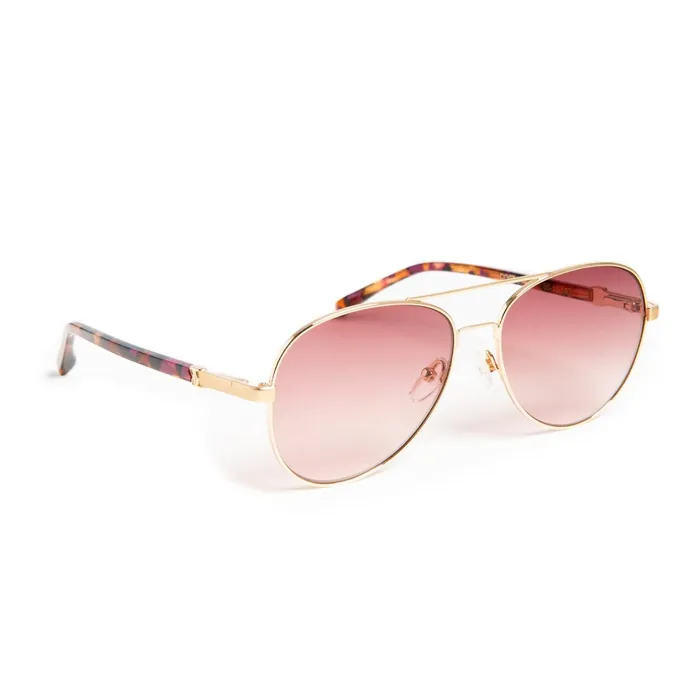 Bruno Magli Costa Aviator Sunglasses 8211 Gold Women Sunglasses