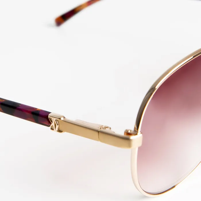 Bruno Magli Costa Aviator Sunglasses 8211 Gold Women Sunglasses