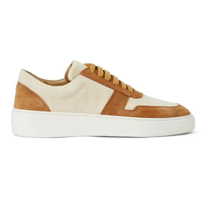 Bruno Magli Darian Sneaker Sand Canvas Men Casual Shoes