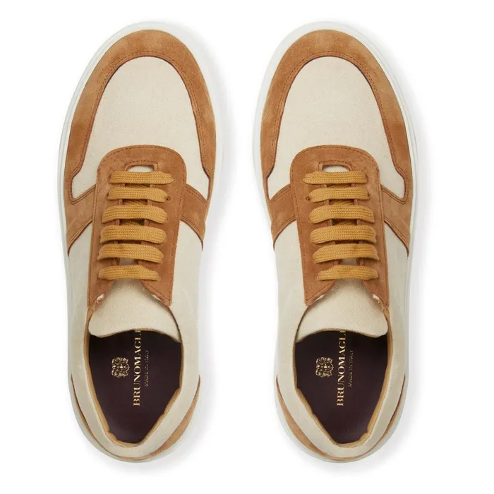 Bruno Magli Darian Sneaker Sand Canvas Men Casual Shoes